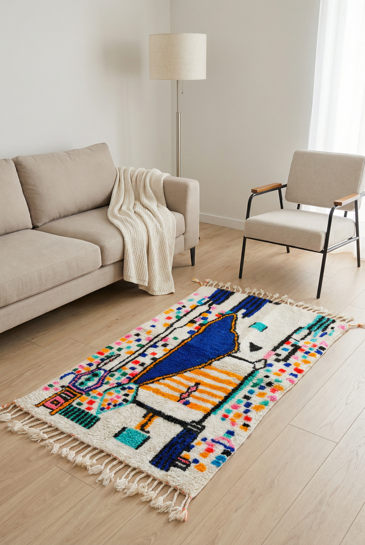 Colorful Berber rug 99 x 171 cm - No. 2403