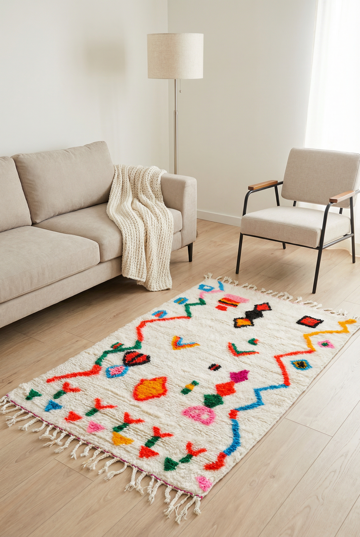 Colorful Berber rug 96 x 169 cm - No. 2439