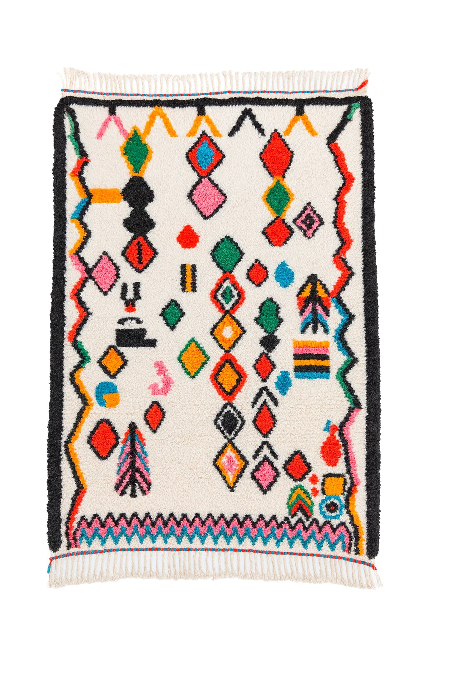 Colorful Berber rug 102 x 166 cm - No. 2344