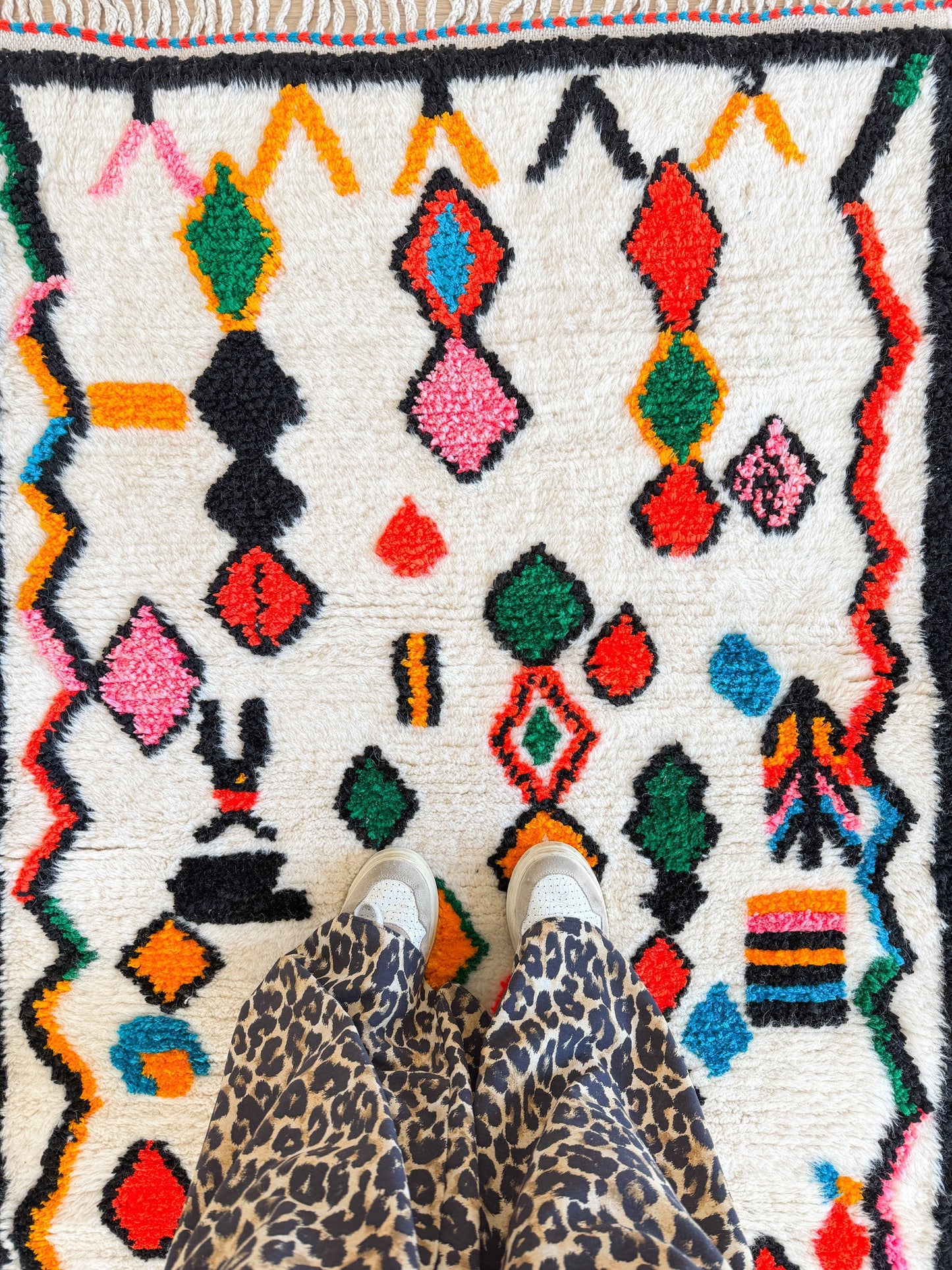 Colorful Berber rug 102 x 166 cm - No. 2344