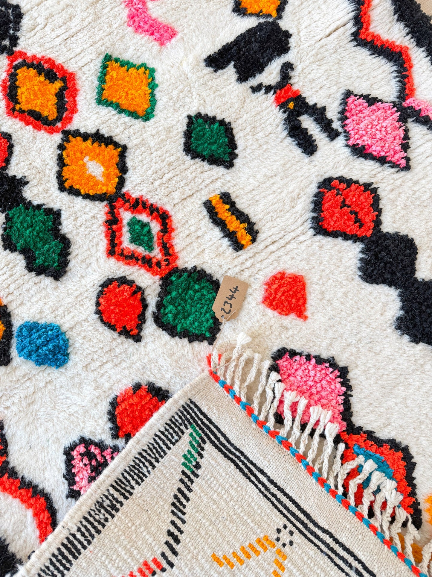 Colorful Berber rug 102 x 166 cm - No. 2344