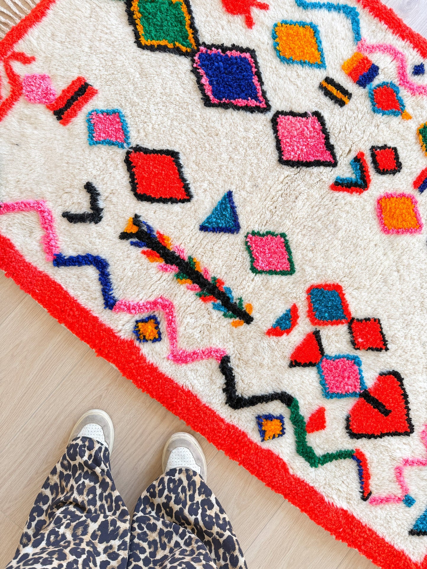 Colorful Berber rug 113 x 185 cm - No. 2435