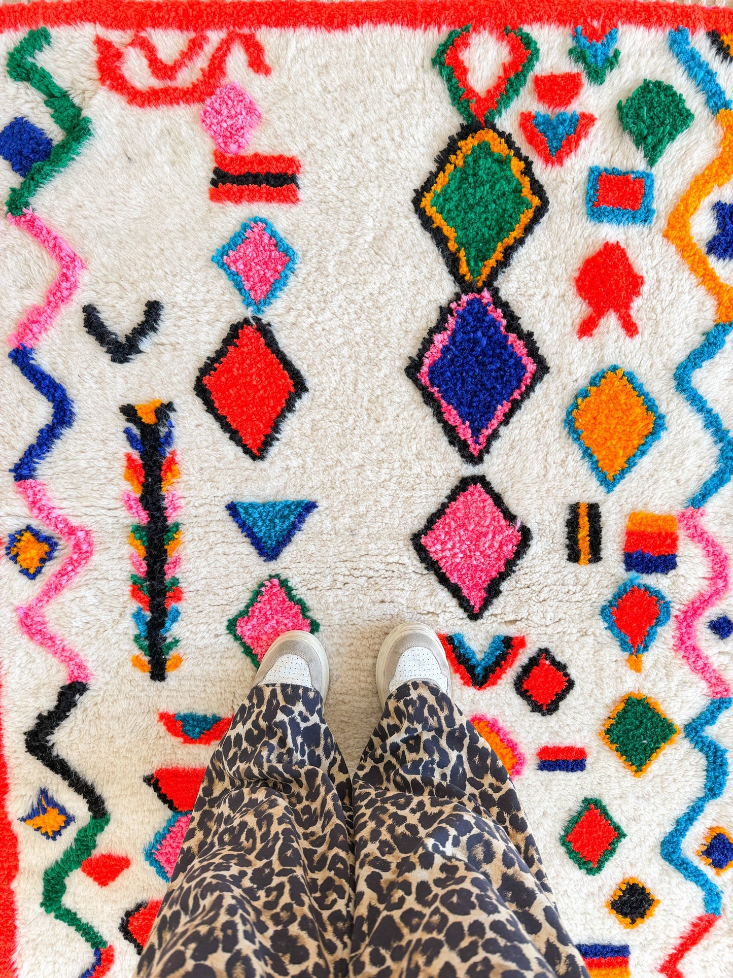 Colorful Berber rug 113 x 185 cm - No. 2435