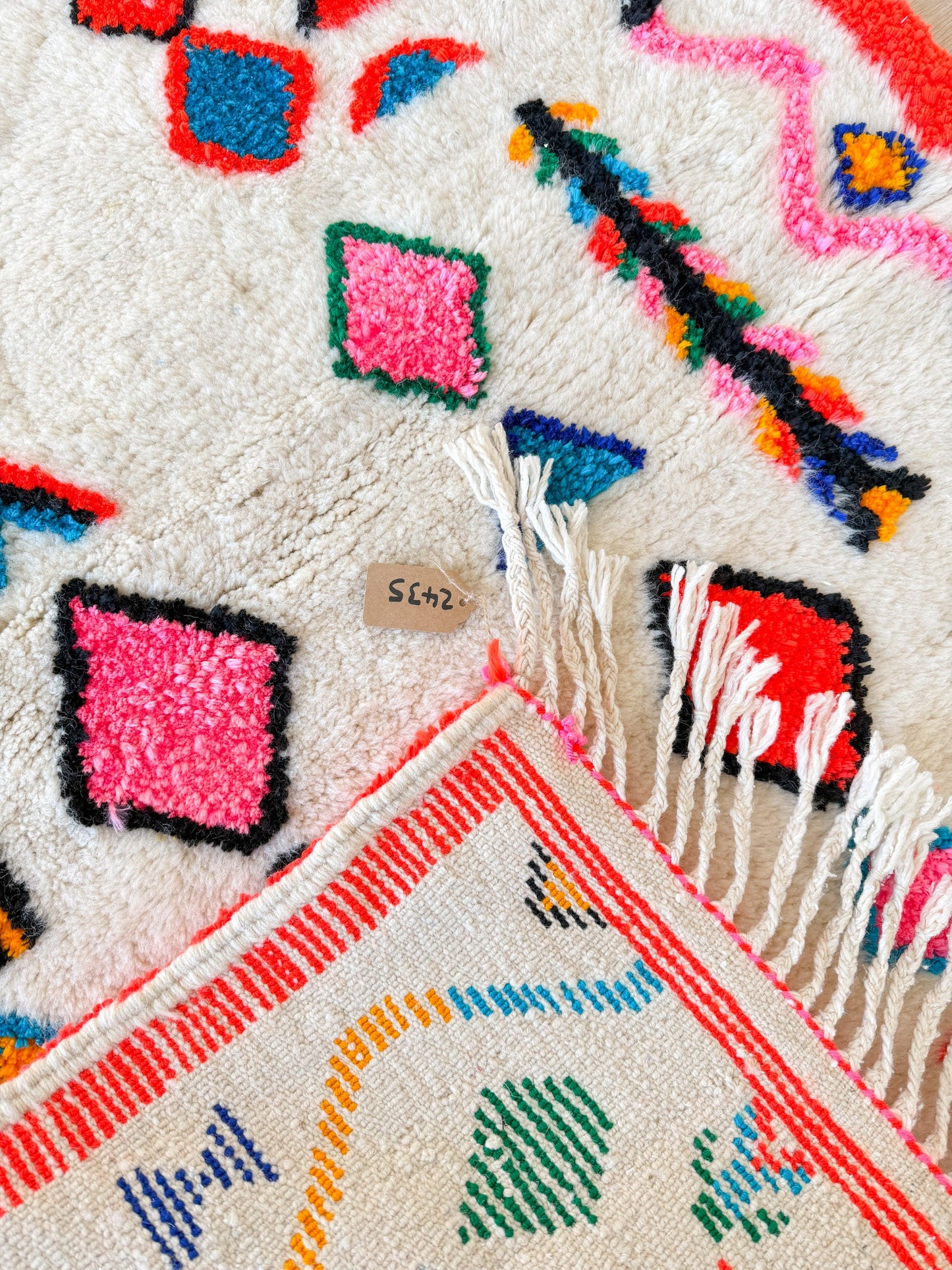 Colorful Berber rug 113 x 185 cm - No. 2435