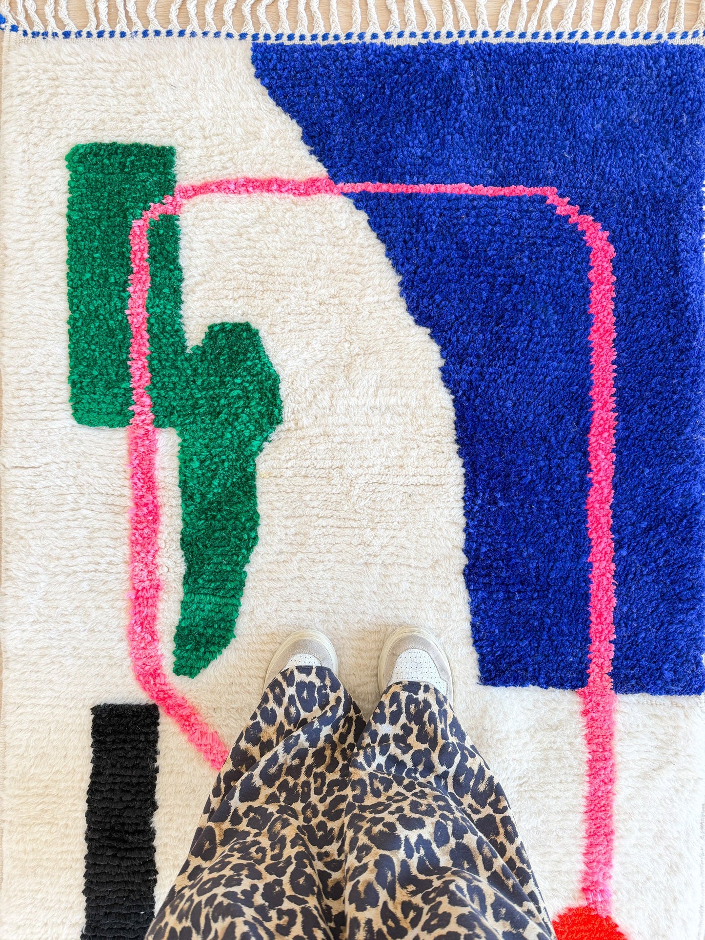 Colorful Berber rug 99 x 162 cm - No. 2463