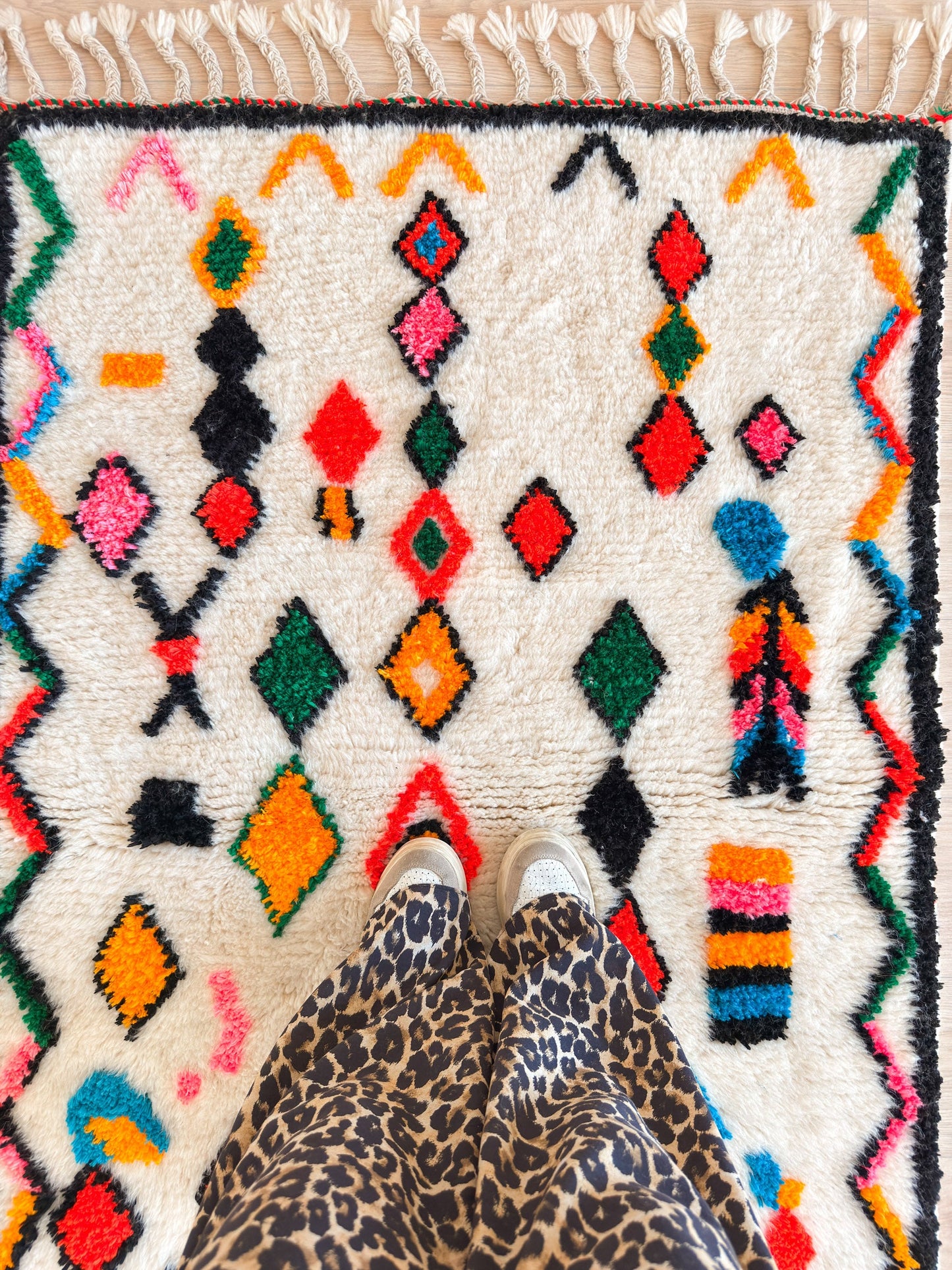 Colorful Berber rug 104 x 170 cm - No. 2444