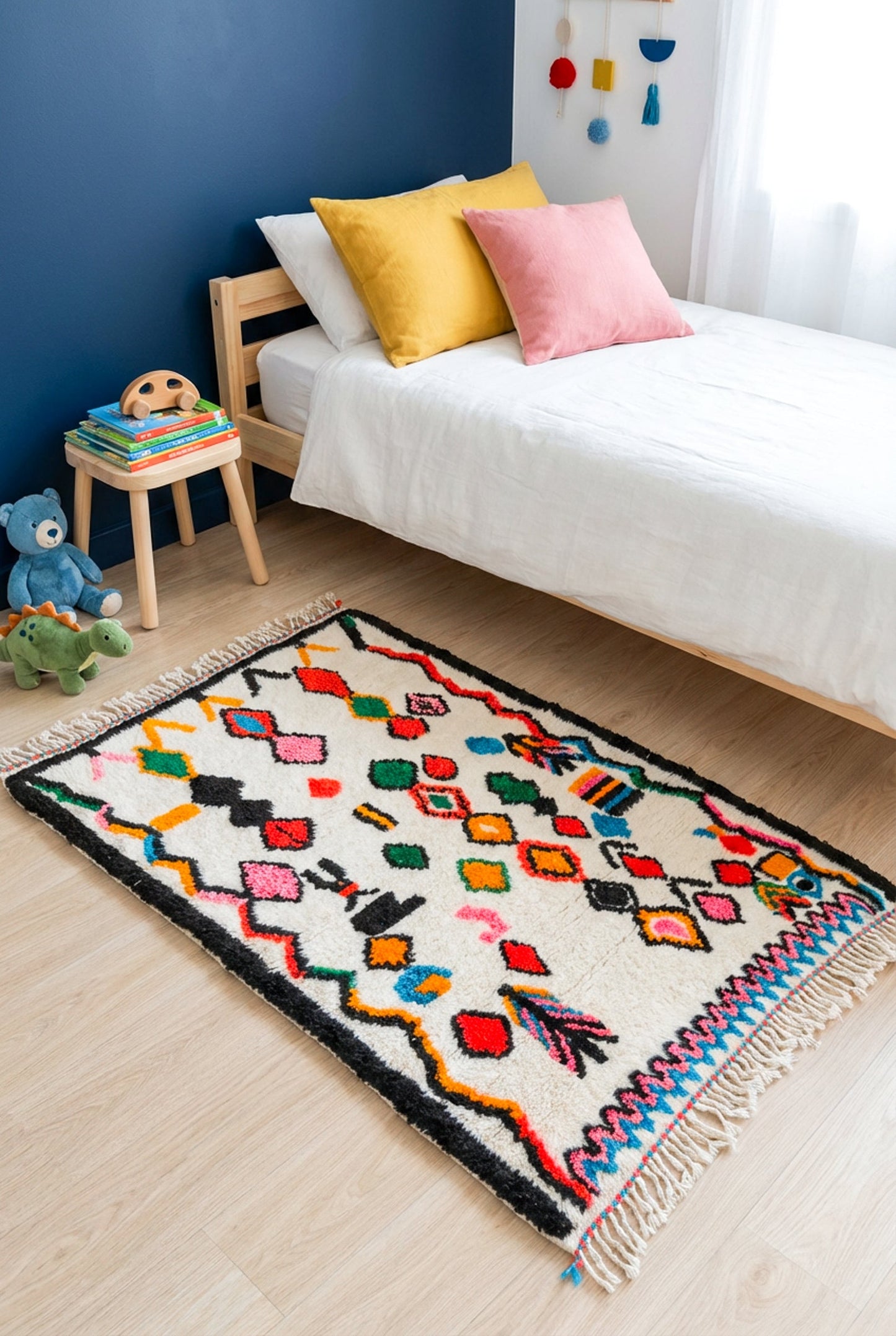 Colorful Berber rug 102 x 166 cm - No. 2344