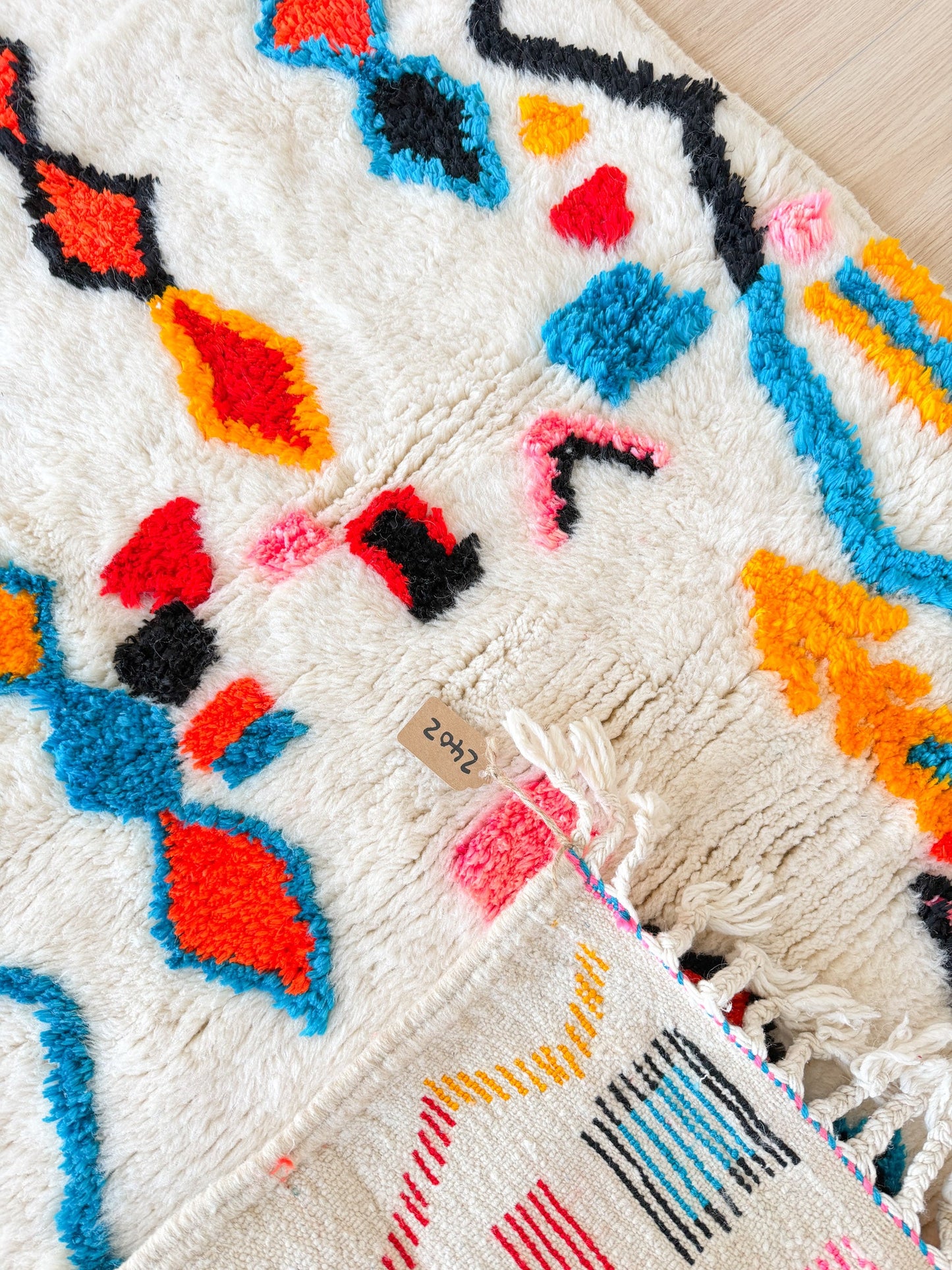 Colorful Berber rug 95 x 168 cm - No. 2402