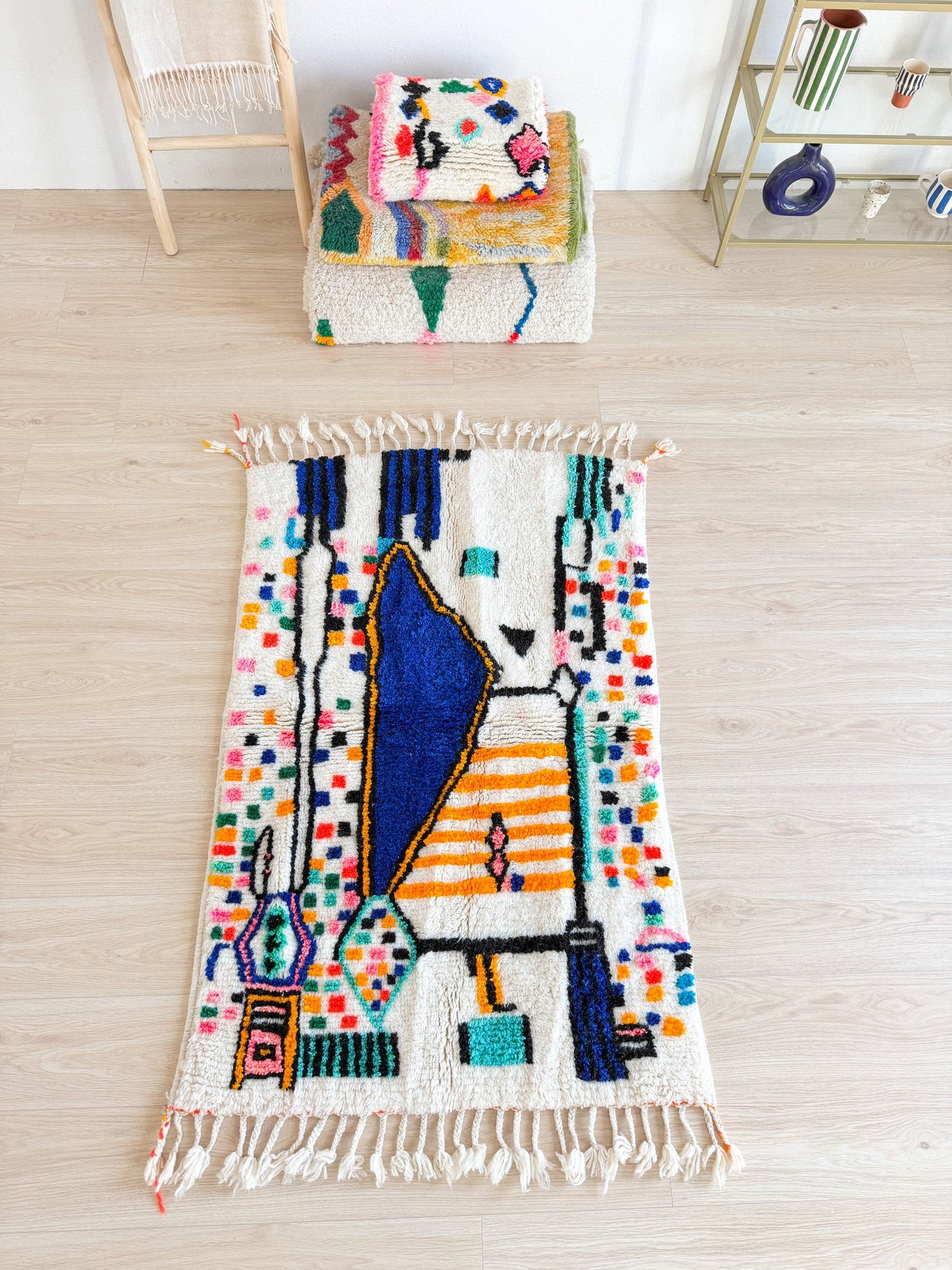 Colorful Berber rug 99 x 171 cm - No. 2403